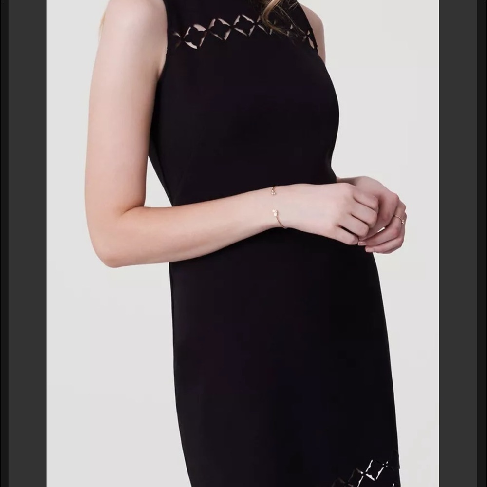 Ann Taylor Loft laser cut shift dress women
